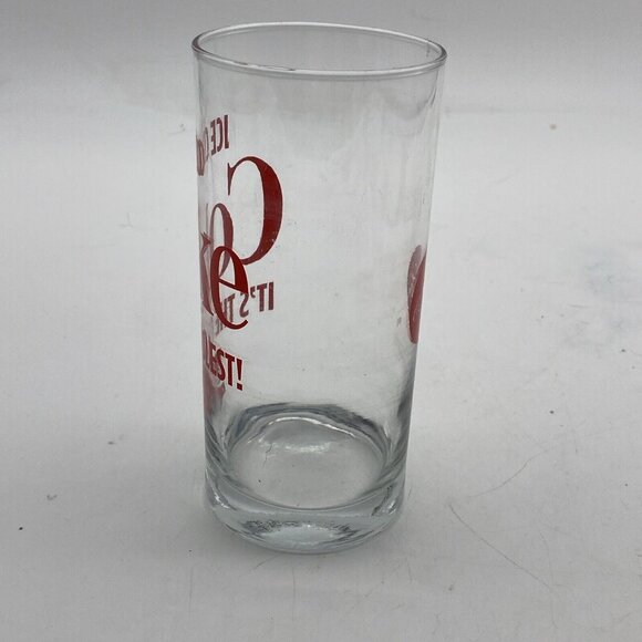 Vtg Ice Cold Coke It's The Coolest Glass with Red Lettering Coca-Cola Drink‎ 6” - Picture 2 of 8